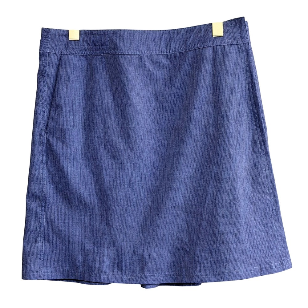 RipSkirt Hawaii Wrap Skirt Large Navy Blue Pinstriped Wrap Quick Dry Performance